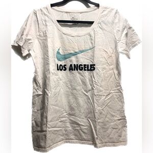 Women Nike Los Angeles white t shirt size large